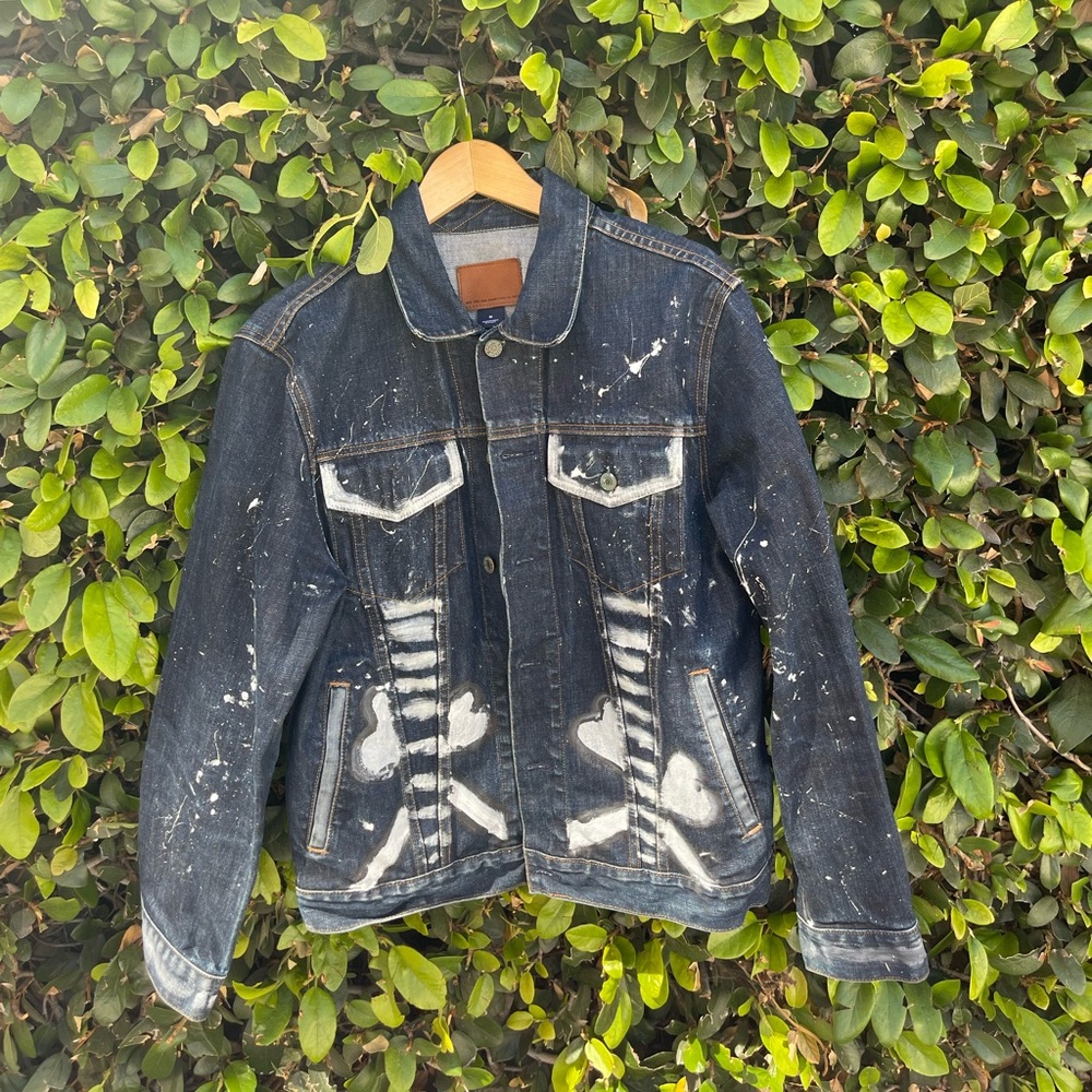 Men’s Jean jackets with original art from AJ Hollywood